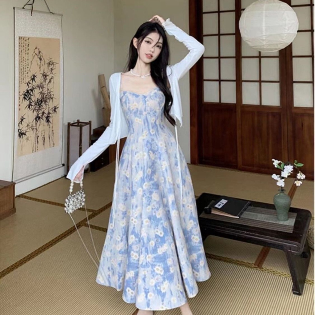 Đầm Hai Dây Dáng Ôm Phong Cách Thời Trang Mùa Hè Pháp Hàng Mới Dành Cho Bạn Nữ