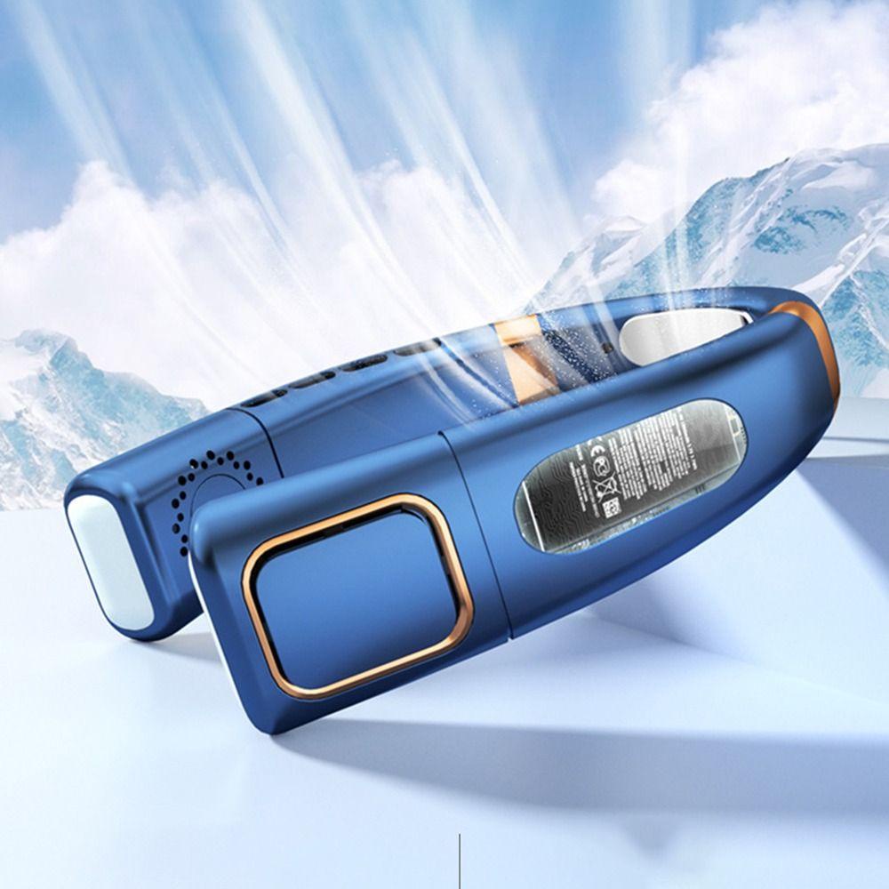 ESPO Quạt Làm Mát 8000mah Đeo Cổ Không Cánh Sạc Cổng USB Có Màn Hình LED Kỹ Thuật Số Dành Cho Mùa Hè