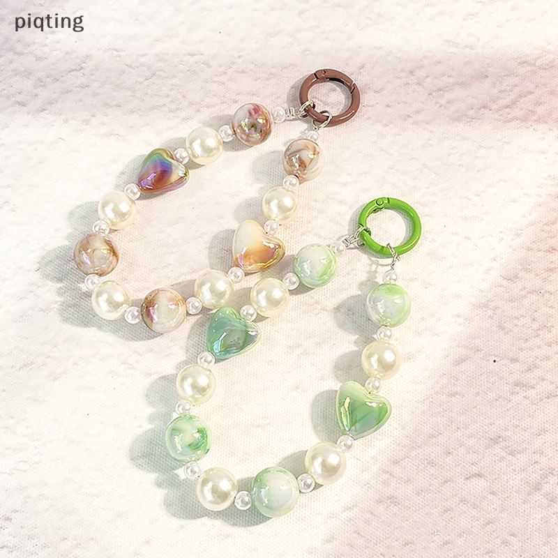 Piqt Móc Khóa Ba Lô / Túi Xách Trang Trí Hạt Màu Kẹo Hình Hoa Dễ Thương Thích Hợp Làm Quà Tặng Cho Bạn Nữ