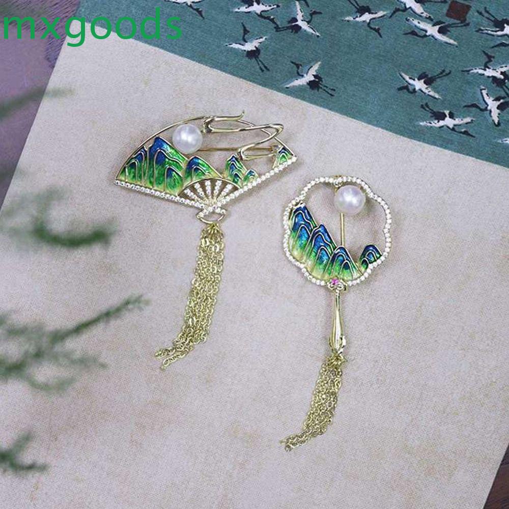 MXGOODS Ghim Cài Áo Bằng Hợp Kim Tráng Men Hình Thỏ / Gấu Trúc / Hoa Đơn Giản Ngọt