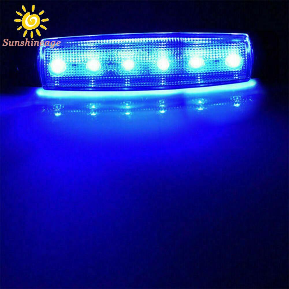 Bộ 12 Đèn LED Xanh Dương Bằng Nhựa ABS Cho Tàu Thuyền