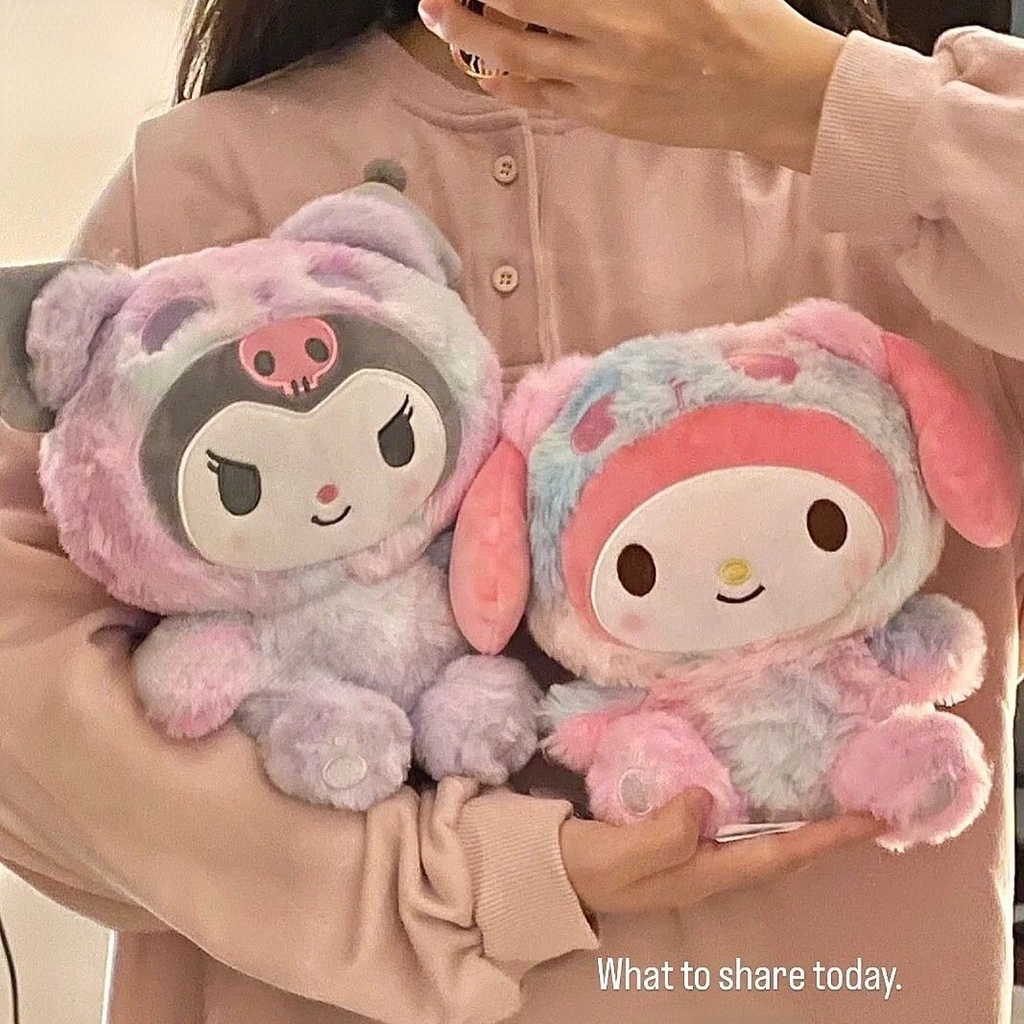 Panda~búp bê sang trọng, búp bê dễ thương, Kulomi, Melody, chú chó quế, búp bê hoạt hình siêu mềm, búp bê nhuộm màu nhiều màu, búp bê gối, quà sinh nhật 0048