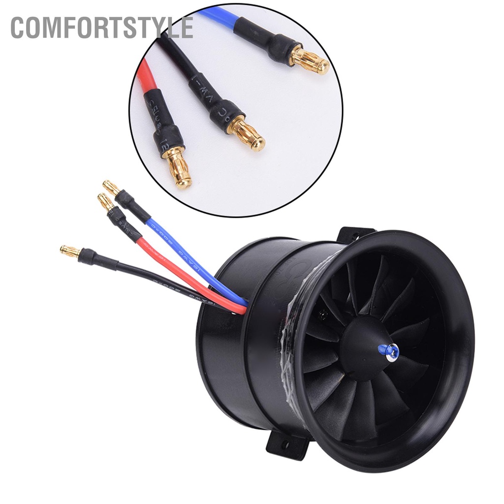 Comfortstyle Cánh quạt 12 cánh EDF 70mm có động cơ khởi cho phụ kiện máy bay mô hình RC cxmin05.vn