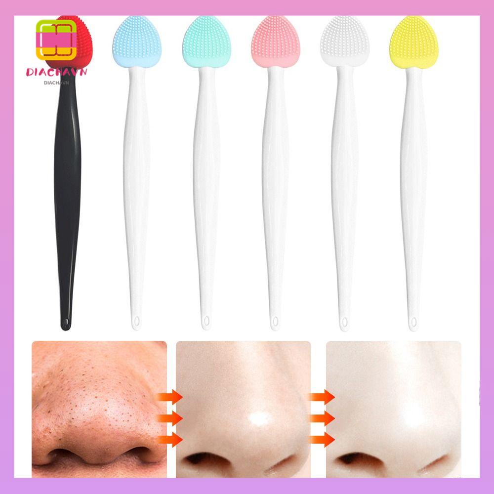 DIACHAVN Cọ Tẩy Tế Bào Chết Cho Môi Và Mũi Hai Mặt Bằng Silicon Tiện Dụng