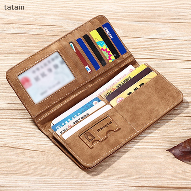 Ví Da PU Dài Kiểu Vintage Thời Trang Cho Nam