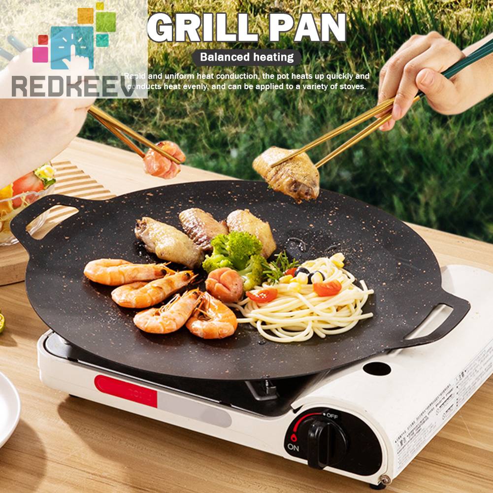 Chảo Chiên Thịt Bbq Bằng Sắt Siêu Bền Tiện Dụng Cho Hoạt Động Ngoài Trời