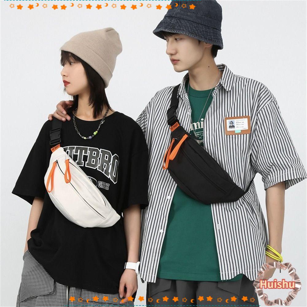 HS Túi Đeo Chéo Ngực / Thắt Lưng Bằng Nylon Nhiều Màu Sắc Chống Nước Phong Cách Đường Phố Unisex
