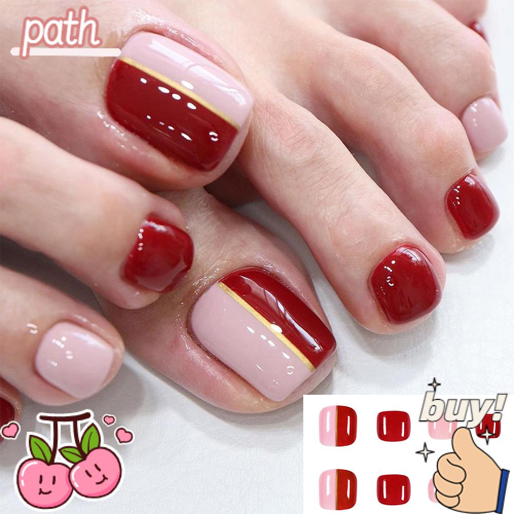 PATH Hộp 24 Móng Chân Giả Trang Trí Nghệ Thuật