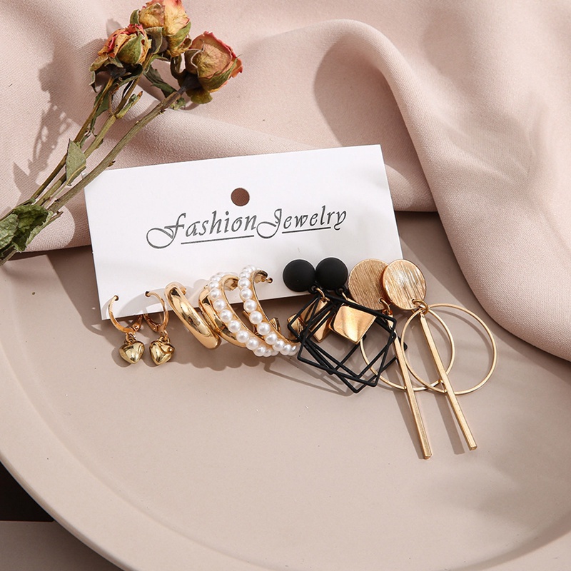 Ygt Set 5 Đôi Khuyên Tai Hình Bướm Đính Ngọc Trai Phong Cách Hàn Quốc Dành Cho Nữ