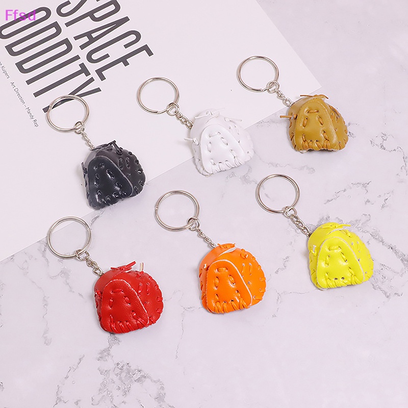 Móc Khóa Bóng Chày Mini Bằng PU Hình Găng Tay 3D Nhiều Màu Cho Nam Nữ