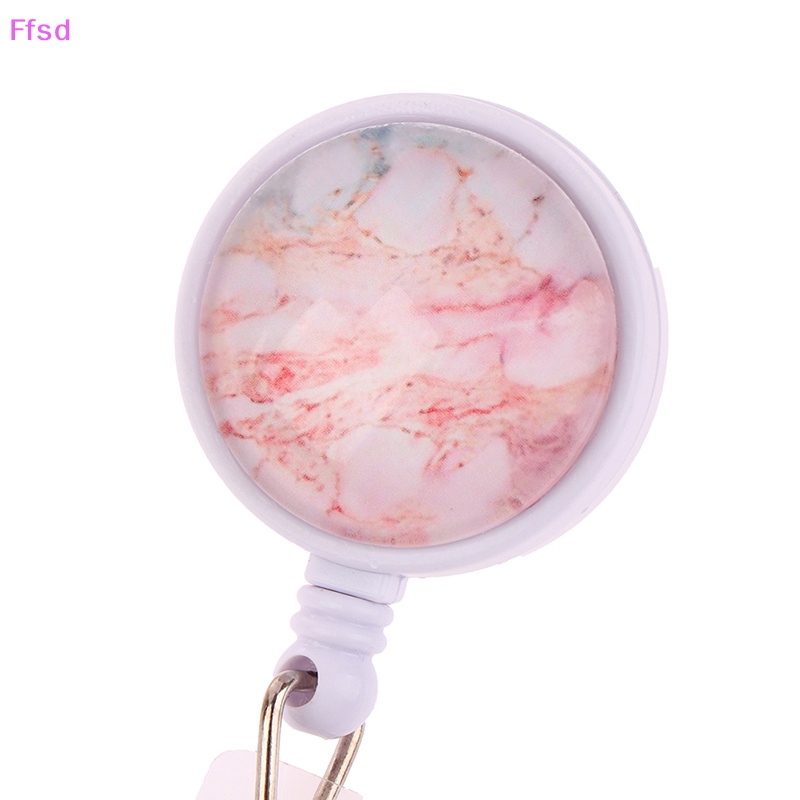 {Ffsd} Giá Đỡ Cuộn Dây ID Móc Chìa Khóa Có Thể Thu Gọn Họa Tiết Cẩm Thạch Cho Y Tá Bác Sĩ Bán