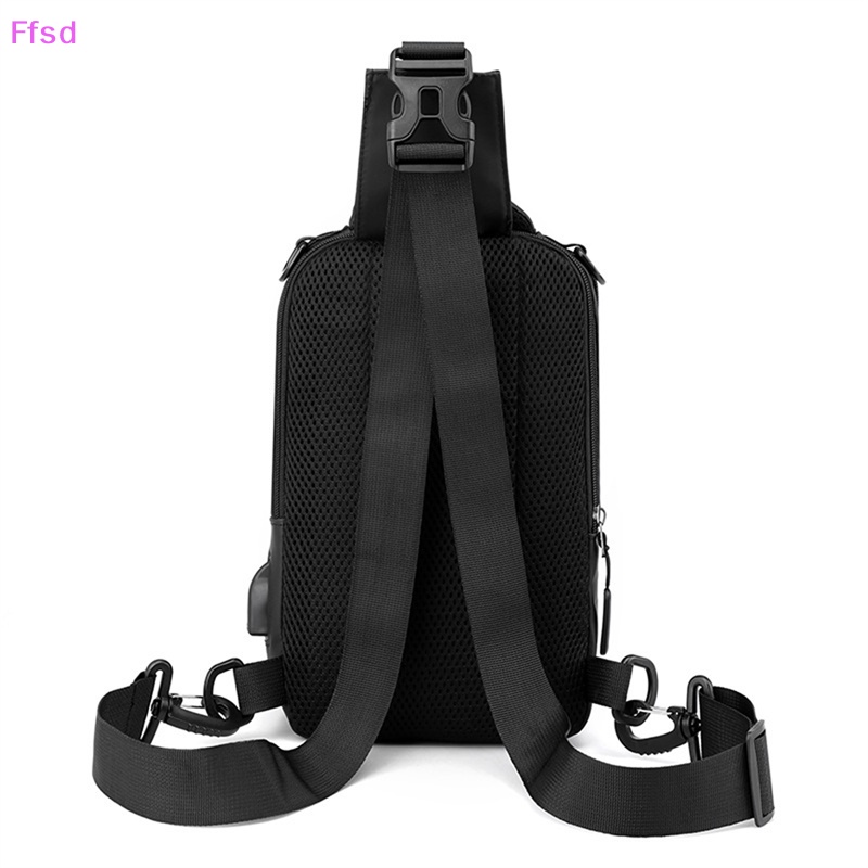 Túi Đeo Chéo nylon Có Cổng Sạc usb Cho Nam