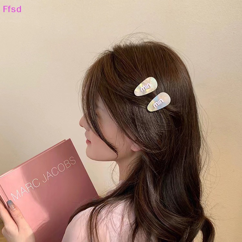 {Ffsd} Kẹp Tóc Mái Hình Giọt Nước Màu Tím Thời Trang Cá Tính Đơn Giản Cho Nữ