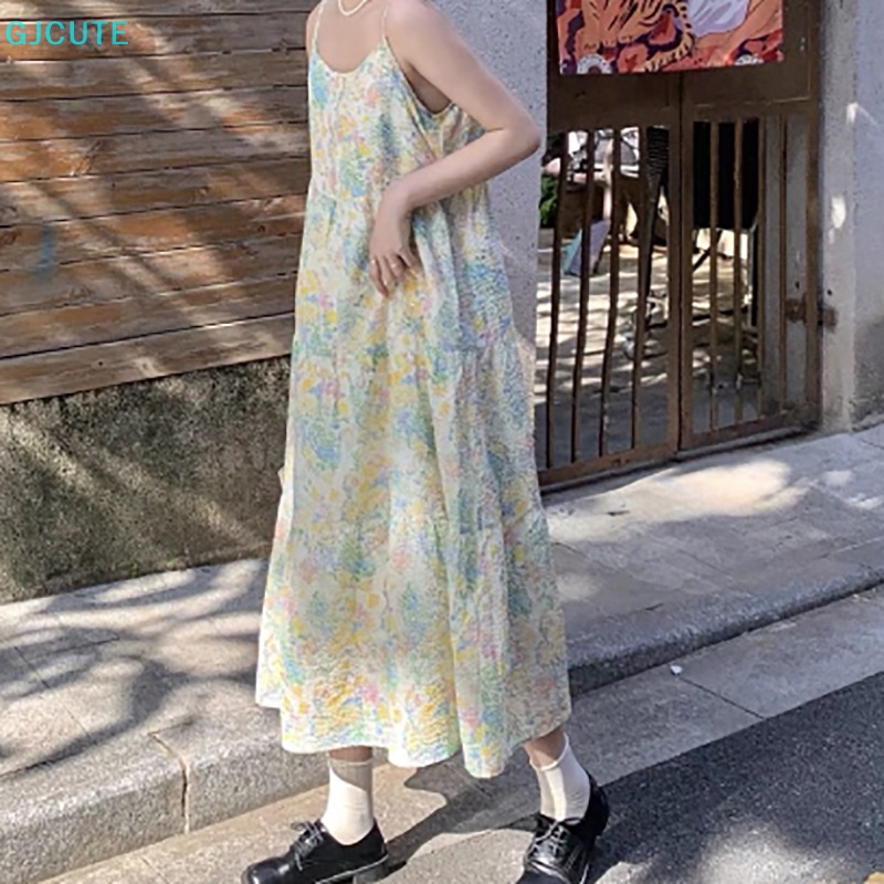 Đầm Không Tay Dáng Rộng In Hoa Thời Trang Mùa Hè Dành Cho Nữ