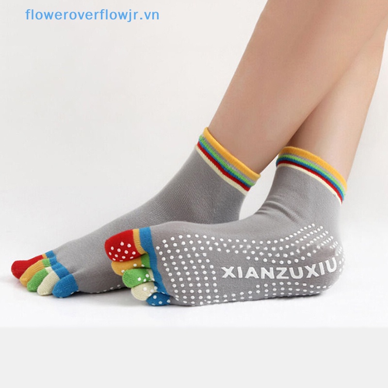 1 Đôi Vớ Cotton Năm Ngón Chống Trượt Bền Bỉ Dành Cho Nữ