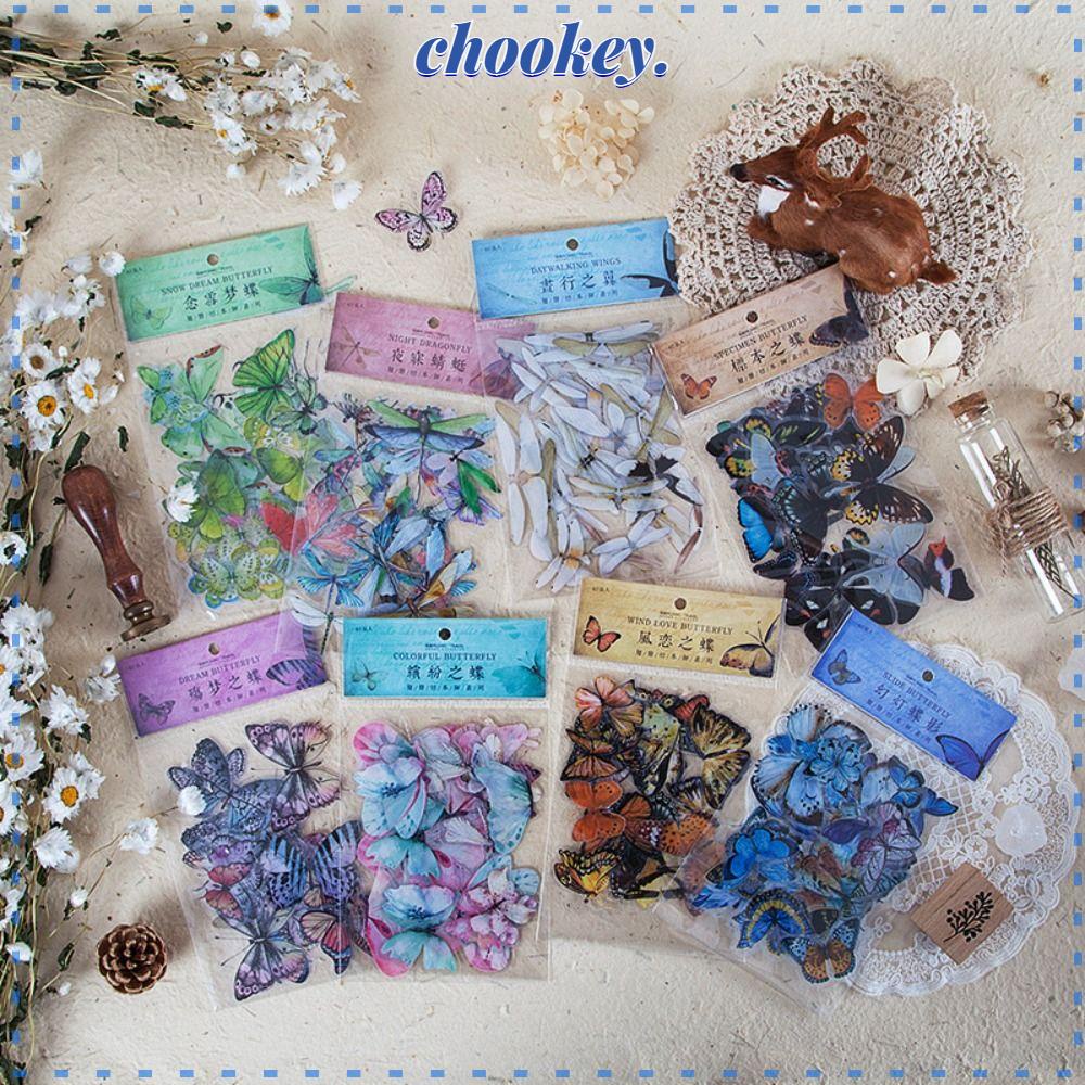 Miếng Dán PET Hình Bướm Nhiều Màu Sắc Dùng Trang Trí Đồ Thủ Công DIY