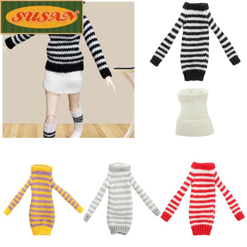 SUSANS Áo Sweater Dệt Kim Mini DIY Nhiều Màu Sắc Dành Cho Búp Bê