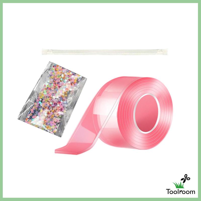 Cuộn Băng Keo Hai Mặt 1M Dùng Làm Đồ Thủ Công Cho Bé