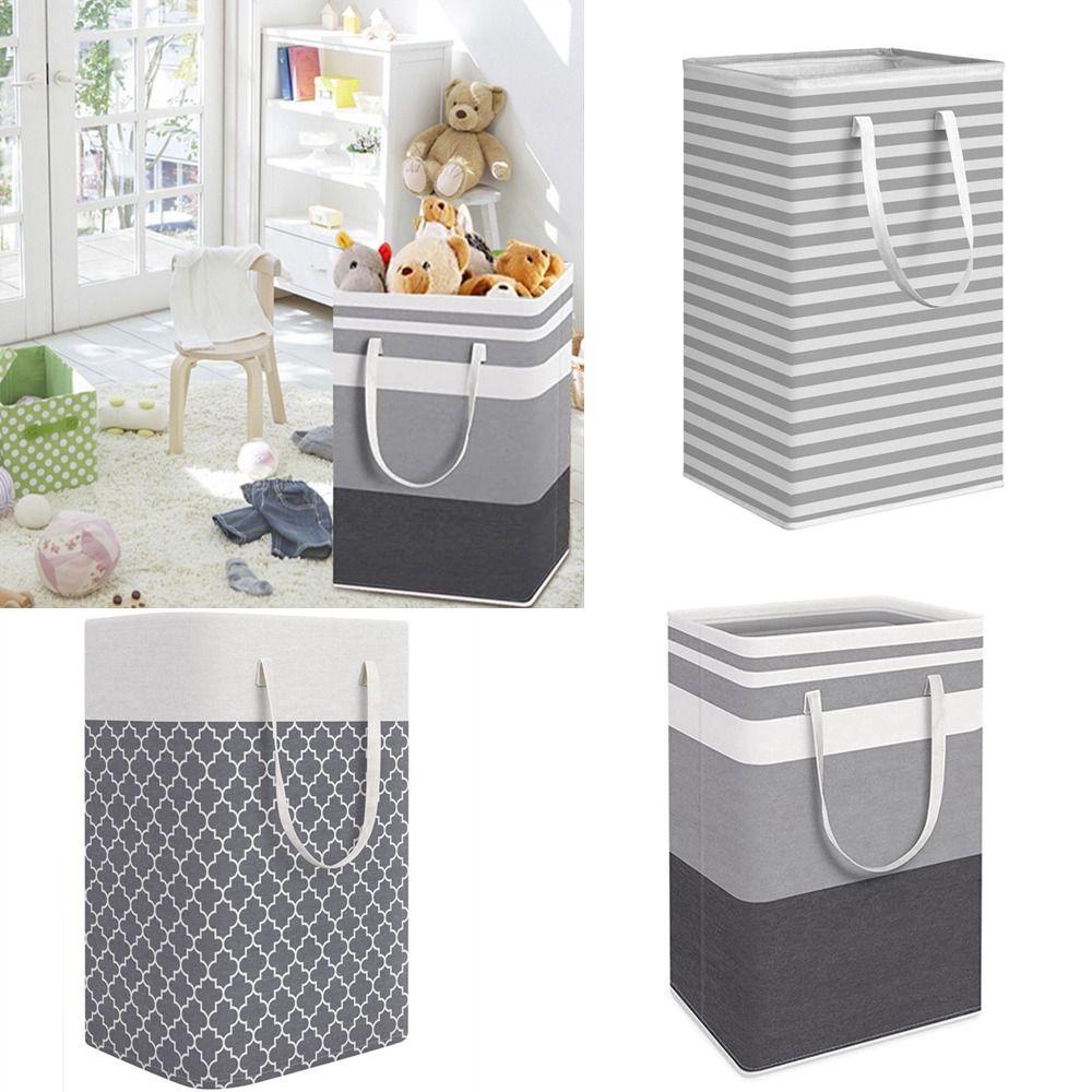 GLENES Giỏ Đựng Đồ Giặt Bằng Cotton Lanh Chống Nước Có Tay Cầm Cho Nhà Ở