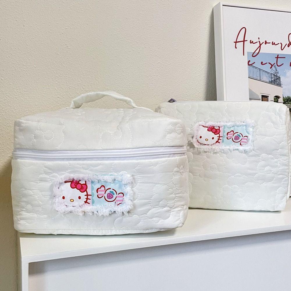 LOMBARD Túi Đựng Mỹ Phẩm / Đồ Vệ Sinh Cá Nhân Du Lịch Sức Chứa Lớn Họa Tiết Hoạt Hình My Melody Phong Cách Hàn Quốc Cho Nữ