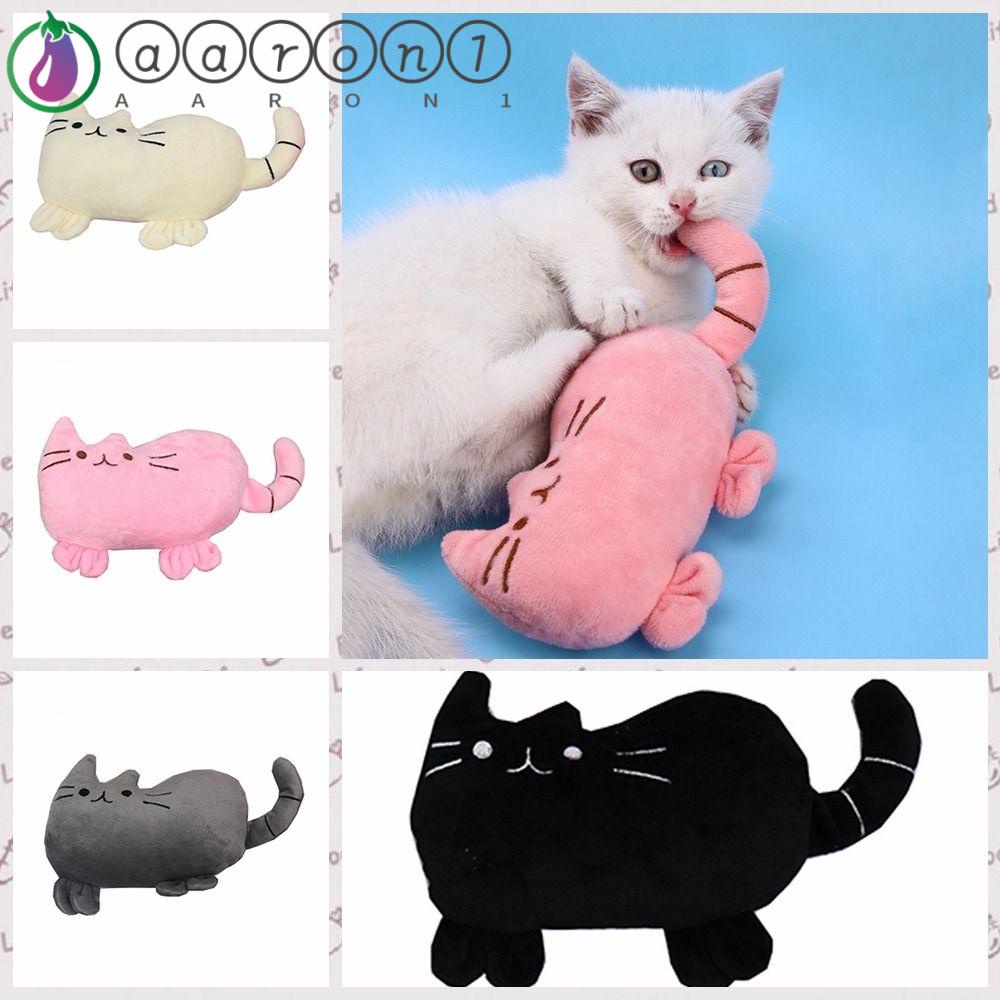 AARON1 Đồ Chơi Nhồi Bông Hình Mèo Dễ Thương Chống Mài Mòn Giúp Làm Sạch Răng Cho Thú Cưng Giảm Căng Thẳng