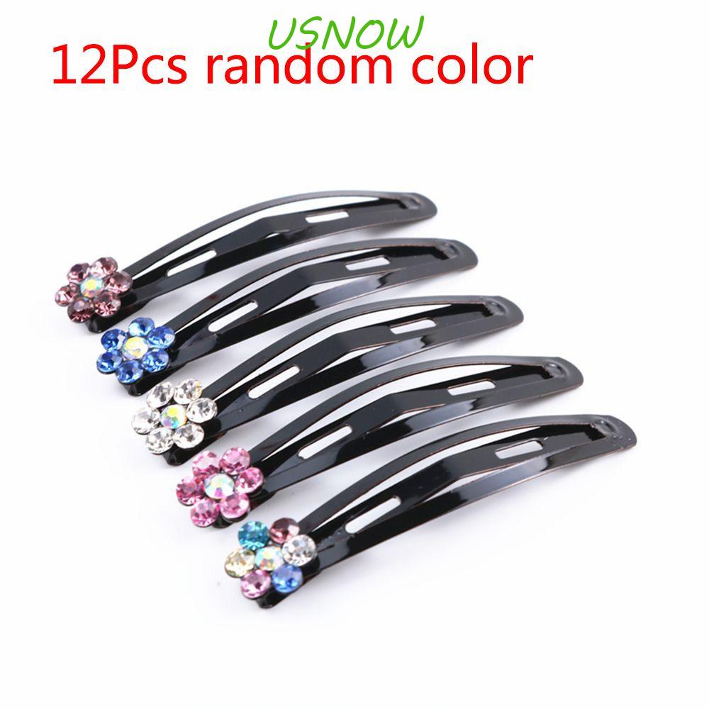 USNOW Set 12 Kẹp Tóc Đính Đá Thời Trang Cho Nữ