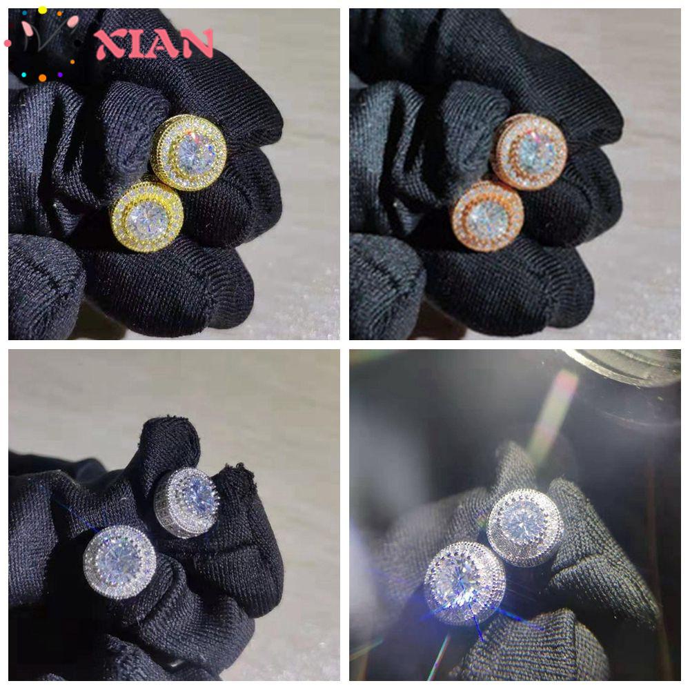 XIANTIN Bông Tai Đính Đá Thời Trang Cho Nam Và Nữ