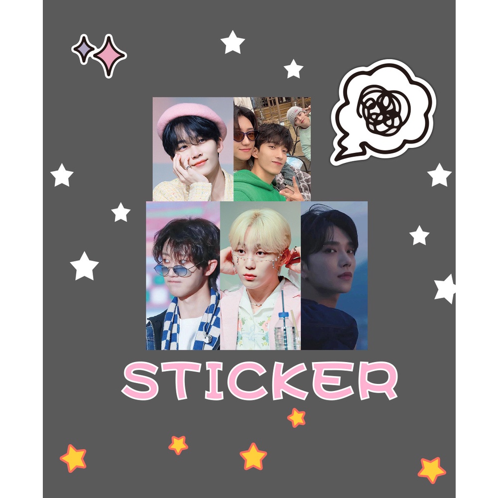 Set 60 Sticker Dán Trang Trí Hình Nhóm Nhạc SEVENTEEN