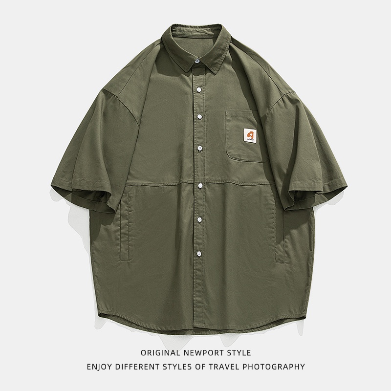 Áo Sơ Mi Tay Ngắn Phong Cách Retro Thời Trang Mùa Hè Cho Nam