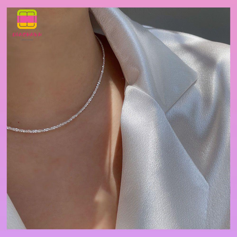 DIACHAVN Vòng Cổ Choker Màu Sắc Lấp Lánh