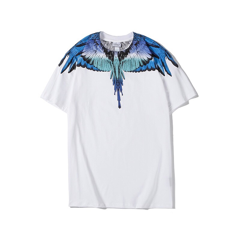 Ma-rc-lo- BEL-ONG Áo Thun Tay Ngắn Cánh Xanh Nhiều Màu Sắc Thời Trang Xu Hướng Đường Phố Chất Lượng Cao