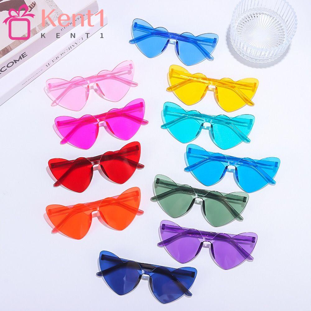 KENT1 Kính Mát Hình Trái Tim Chống Tia UV400 Nhiều Màu Sắc Dễ Thương Cho Nữ