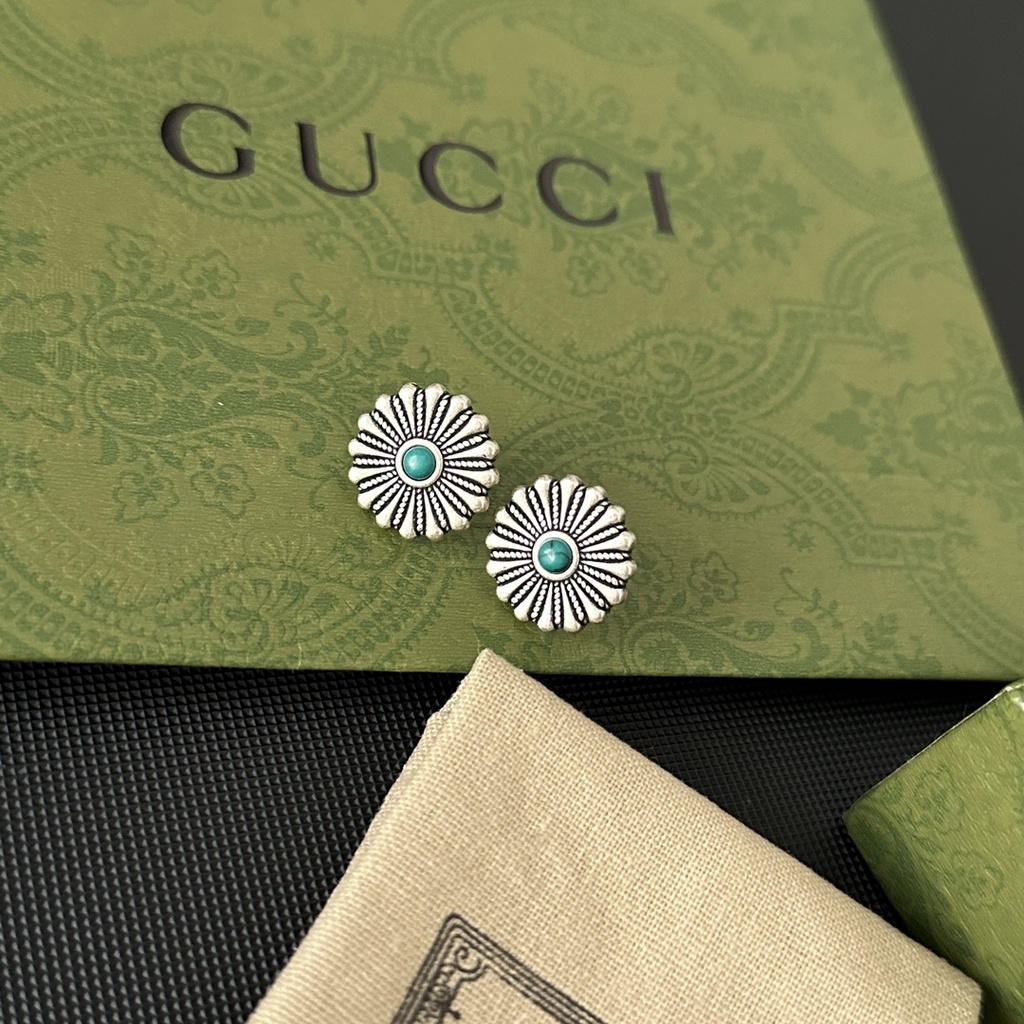 Bông Tai Gucci Bằng Thép Titan In Chữ Thời Trang Sang Trọng Cho Nữ