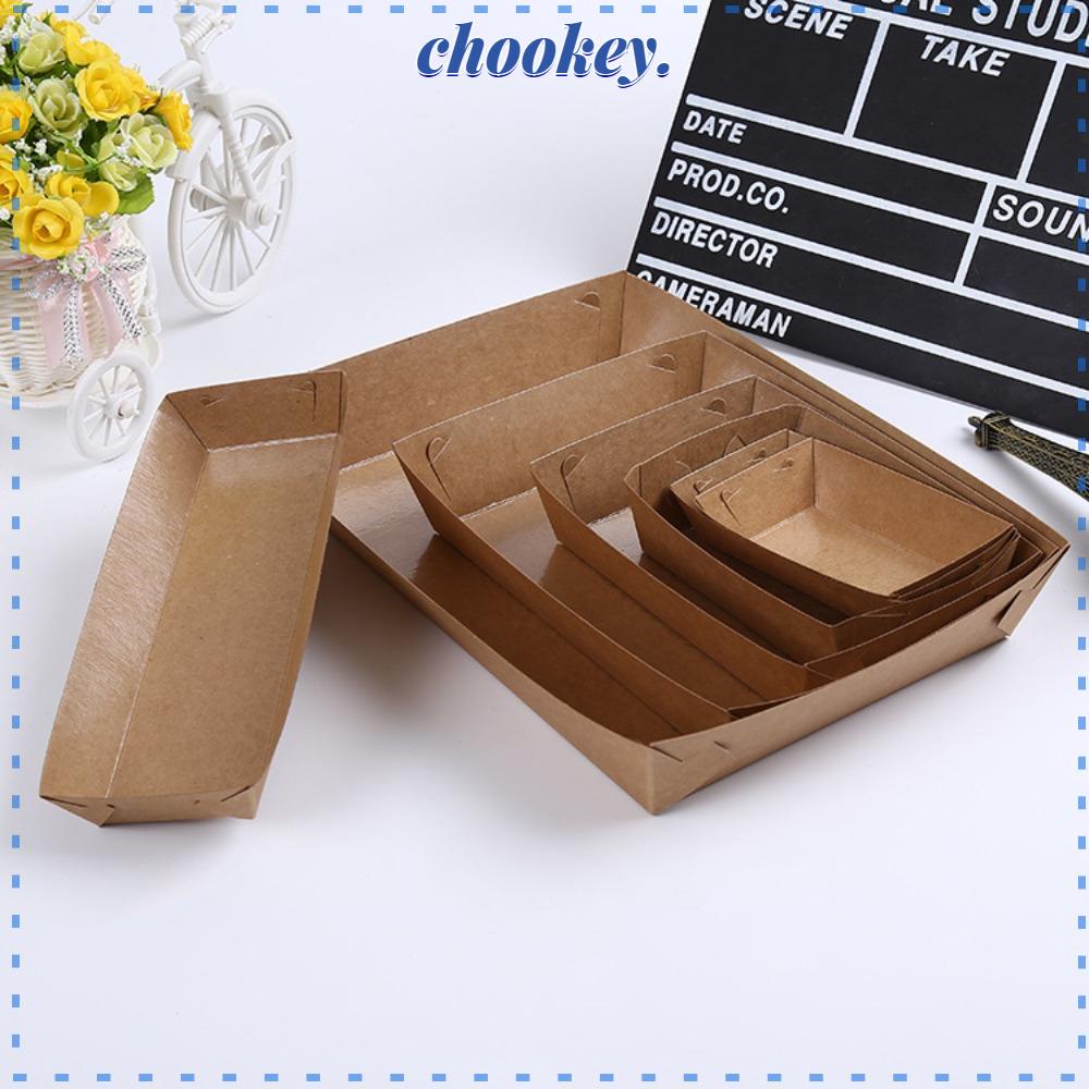 CHOOKEY Set 10 Khay Giấy Đựng Thức Ăn Hình Thuyền