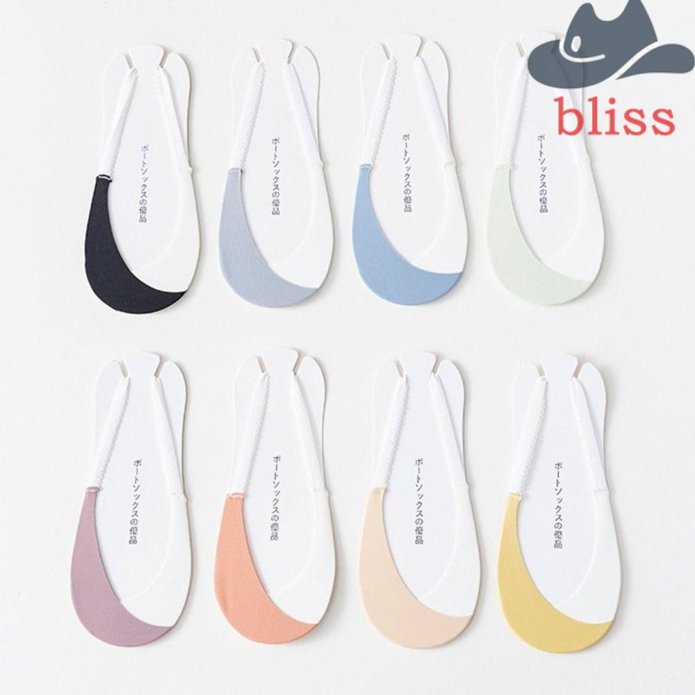 BLISS Vớ Thuyền Ngắn Mỏng Mềm Mại Chống Trượt Miệng Nông Thoáng Khí Thời Trang Mùa Hè