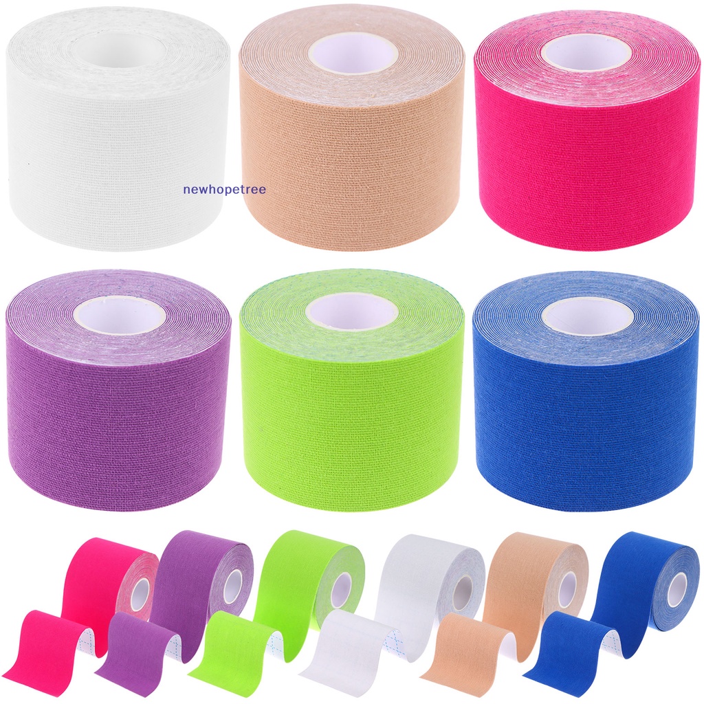 Set 6 Cuộn Băng Keo Kinesioy Chống Nước Thoáng Khí Hỗ Trợ Giảm Đau Cơ Bắp Tiện Dụng