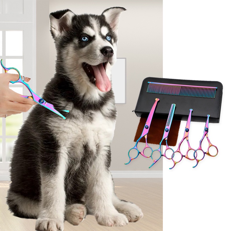 HamshMoc Lược Chải Lông 5 Trong 1 Bằng Thép Không Gỉ Chuyên Nghiệp An Toàn Cho Thú Cưng