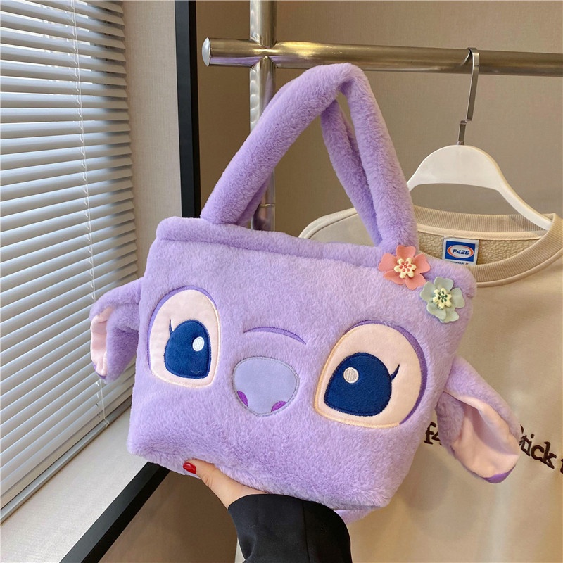 Túi Xách Cỡ Lớn Hình Gấu / Dâu Tây Bằng Lông Nhung Dễ Thương Xinh Xắn Thời Trang 2023