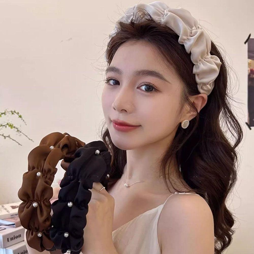 MIQUEL Băng Đô Vải Satin Bản Rộng Thời Trang Dành Cho Nữ