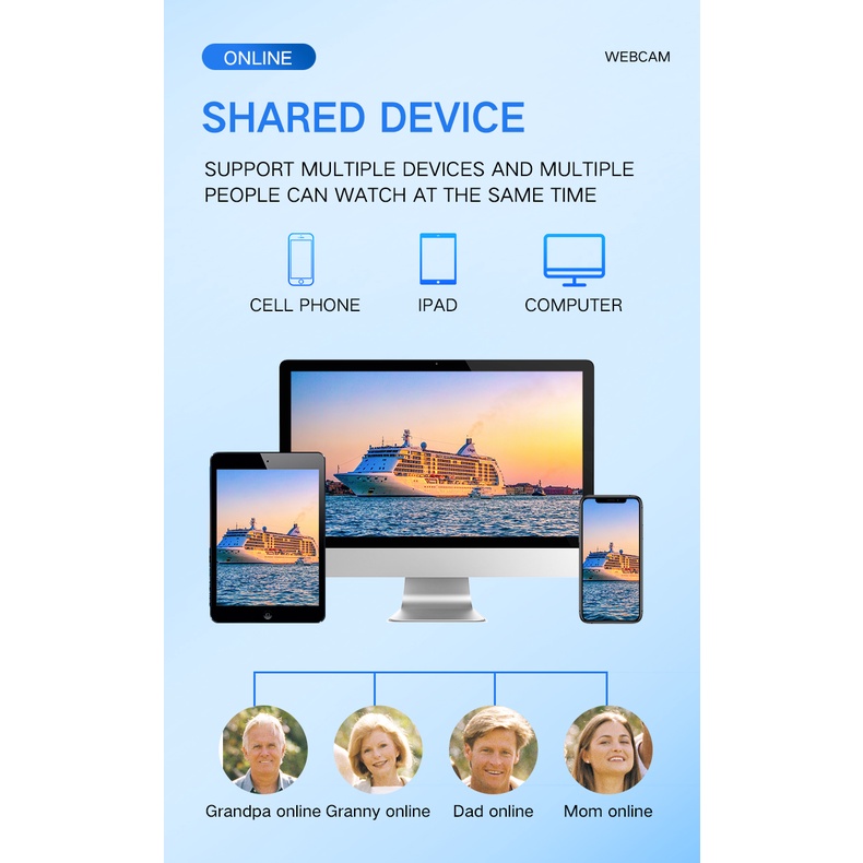 Camera Hành Trình Trong Nhà X6 Quay 360 Độ Kết Nối WIFI Không Dây