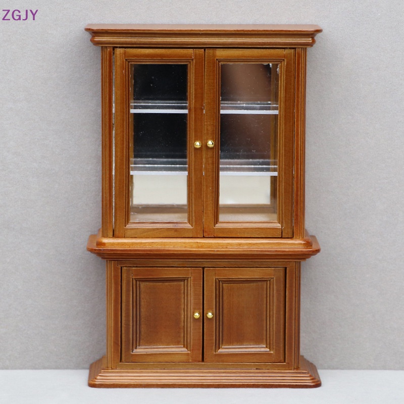Mô Hình Tủ Kính Kèm Gương Trang Trí Nhà Búp Bê Tỷ Lệ 1: 12 Mới