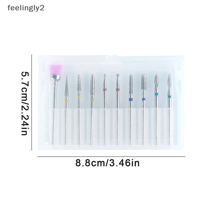 Bộ 10 Mũi Khoan Kim Cương Mài Móng Tay Chuyên Dụng