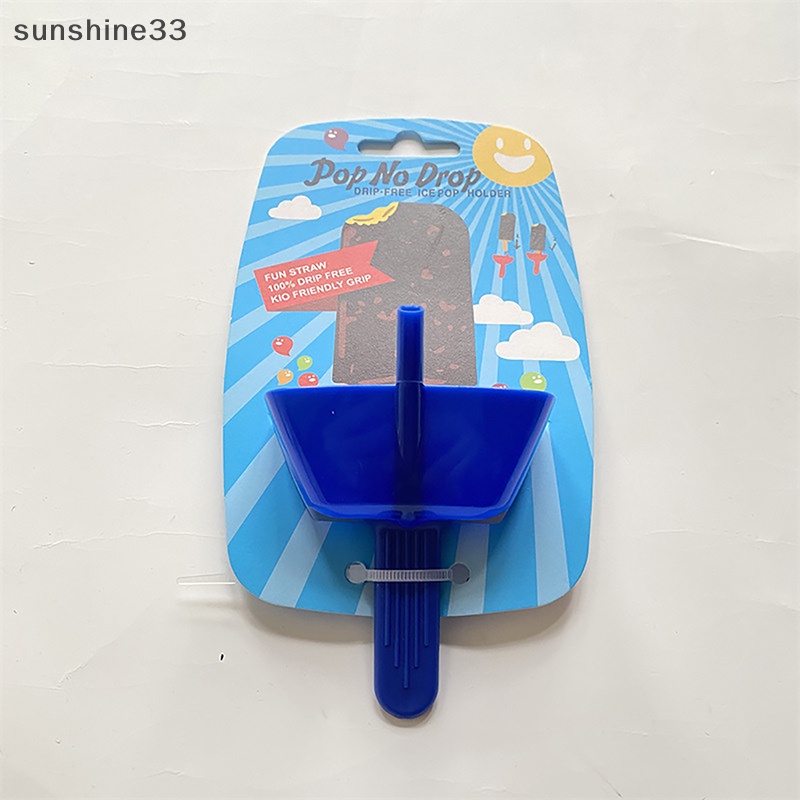 Su Mới Giá Đỡ Que Kem Chống Nhỏ Giọt Không Cần Đóng Băng Có Ống Hút Cho Trẻ Em n