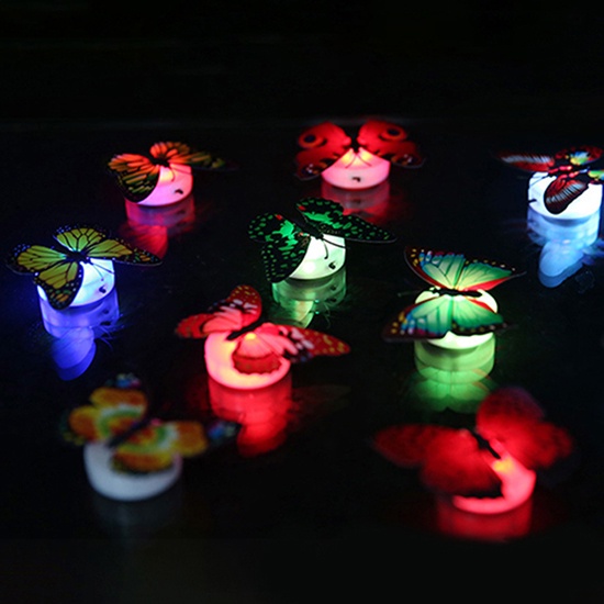 Đèn Ngủ Hình Bướm Bằng Nhựa Nhiều Màu Sắc Dễ Thương Cho Bé