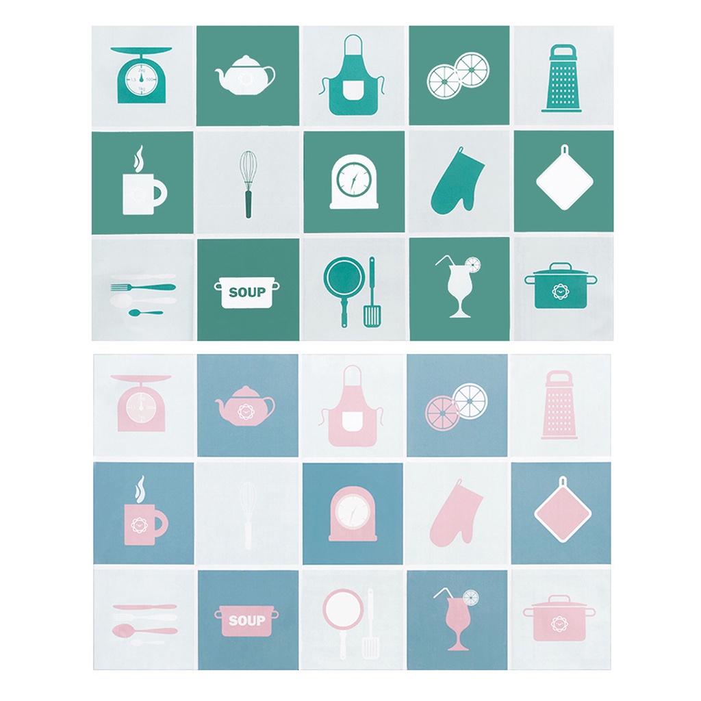 Miếng Dán Tường Trang Trí Tự Dính Chống Dầu Chịu Nhiệt Nhiều Màu Sắc