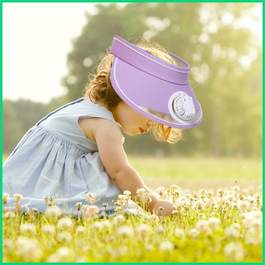 Mũ Lưỡi Trai Có Quạt Làm Mát Mùa Hè Có Thể Sạc Lại Bằng Cổng USB Nhiều Màu Cho Nữ jiwvn Jwvn