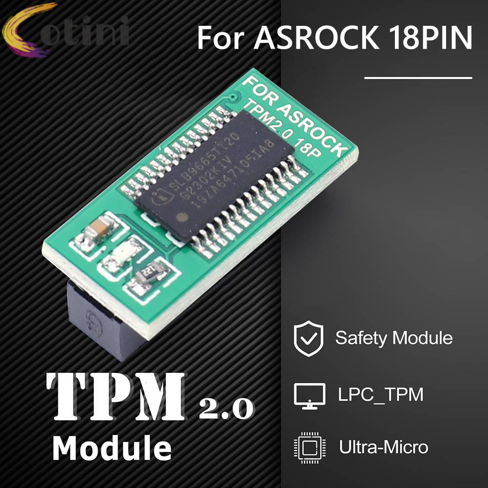 Mô Đun An Ninh Mini TPM 2.0 Cho Bảng Mạch ASUS / ASROCK / Gigabyte / MSI