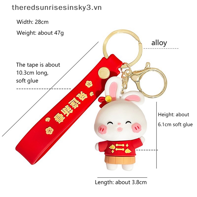 1 Móc Khóa Hình Thỏ Hoạt Hình Đáng Yêu Dành Cho Cặp Đôi