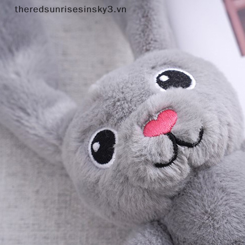 1 Thú Nhồi Bông Hình Thỏ Có Móc Khóa Kéo Thời Trang