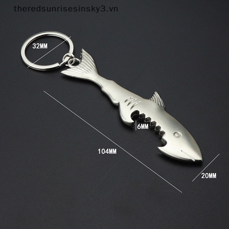 Móc Khóa Hình Cá Mập Bằng Kim Loại Sáng Tạo Thời Trang